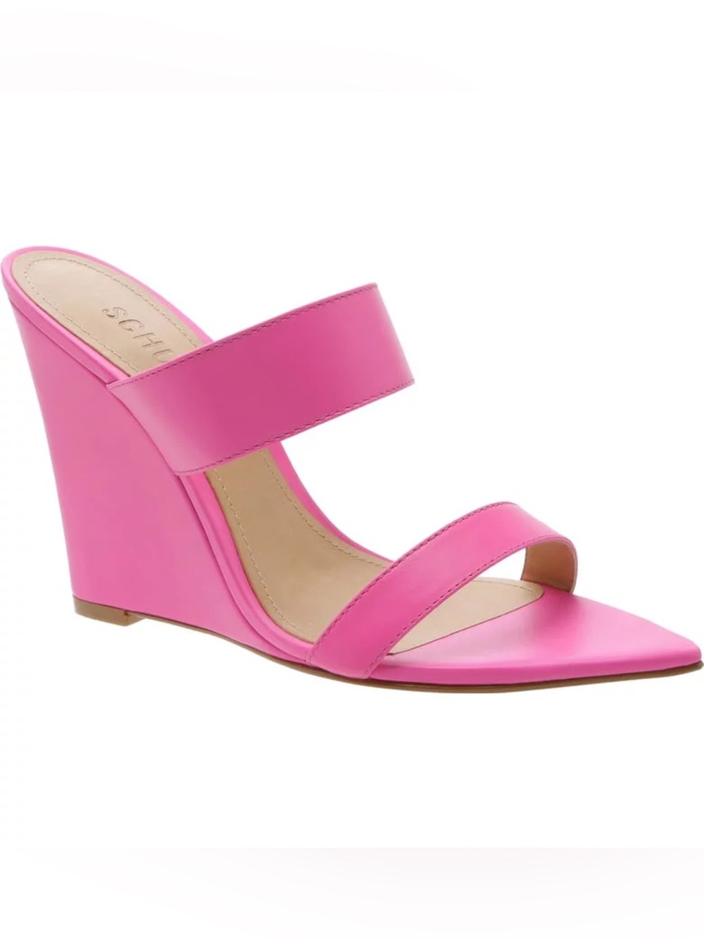 SCHUTZ Hot Pink Wedge Sandals